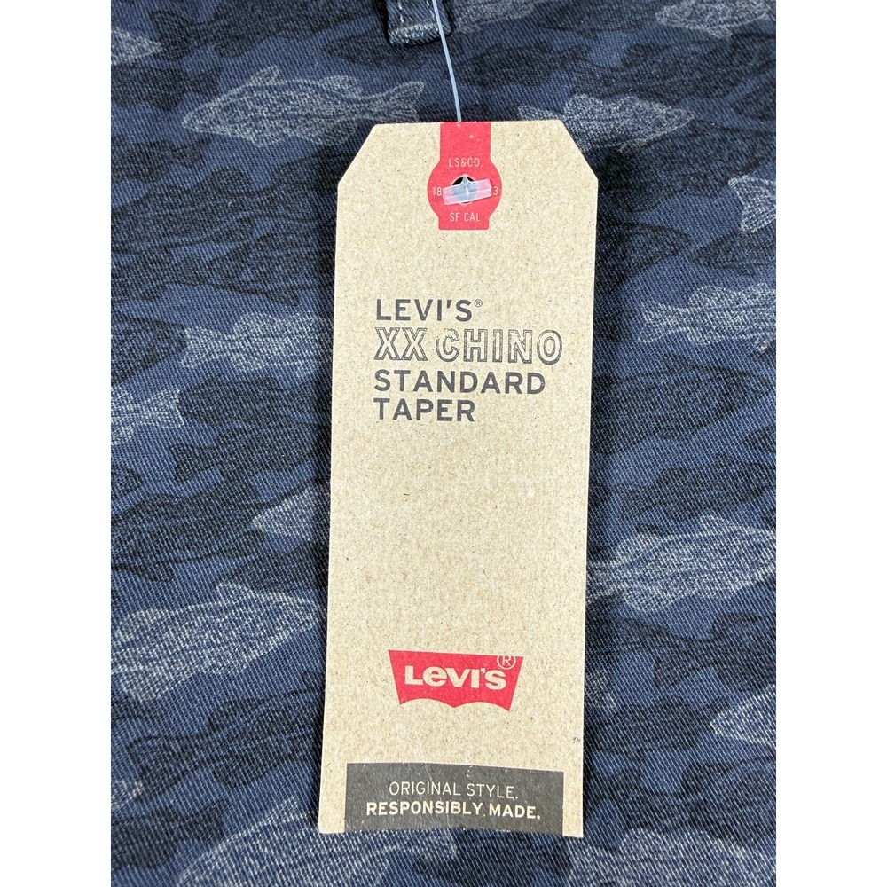 NEW Levis XX Chino Fish All over Print Taper Stretch pants 32x34 (Fits 32x31) - Picture 6 of 10